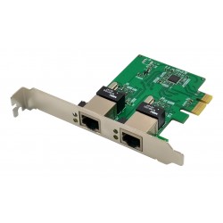 POWERTECH κάρτα επέκτασης PCIe σε 2x RJ45 GbE ST7244, RTL8111H&ASM1182e POWERTECH κάρτα επέκτασης PCIe σε 2x RJ45 GbE ST7244, RTL8111H&ASM1182e