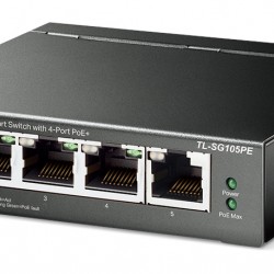 TP-LINK Easy Smart Switch TL-SG105PE, 5-Port Gbit, 4-Port PoE+, Ver. 2.0