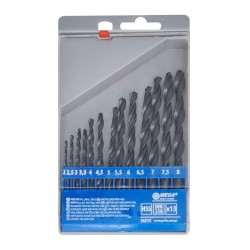 MEGA σετ τρυπάνια για σίδηρο HSS 26213, 2-8mm, DIN 338, 13τμχ