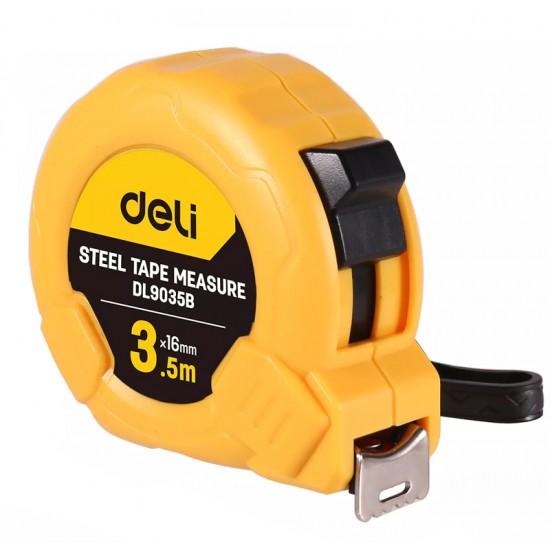 DELI μέτρο DL9035B, με κλείδωμα & clip ζώνης, 3.5m x 16mm DELI μέτρο DL9035B, με κλείδωμα & clip ζώνης, 3.5m x 16mm