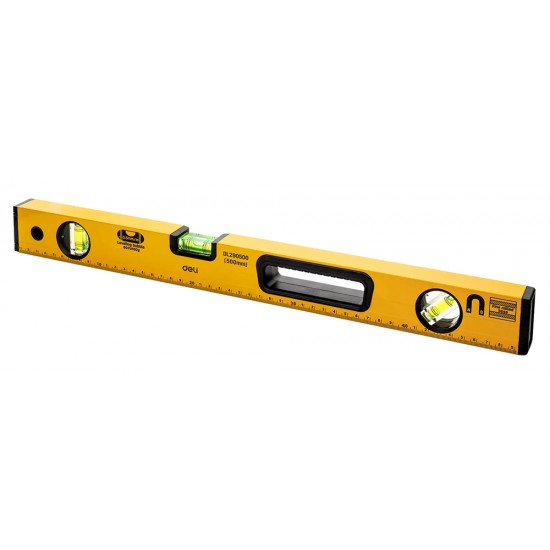 DELI αλφάδι DL290500 με 3 μάτια & χάρακα, μαγνητικό, 50cm DELI αλφάδι DL290500 με 3 μάτια & χάρακα, μαγνητικό, 50cm