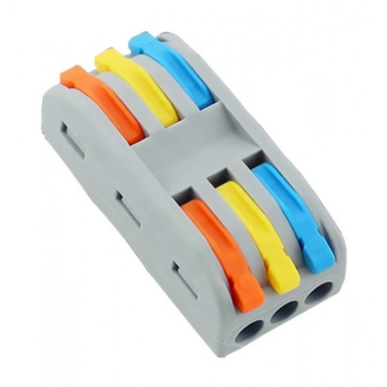 POWERTECH κλέμα σύνδεσης καλωδίων HUH-0091, 3 θέσεων, 0.08mm-4mm², 10τμχ POWERTECH κλέμα σύνδεσης καλωδίων HUH-0091, 3 θέσεων, 0.08mm-4mm², 10τμχ