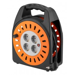 GOOBAY μπαλαντέζα 71355, 4x schuko, 16A, 25m, μαύρη