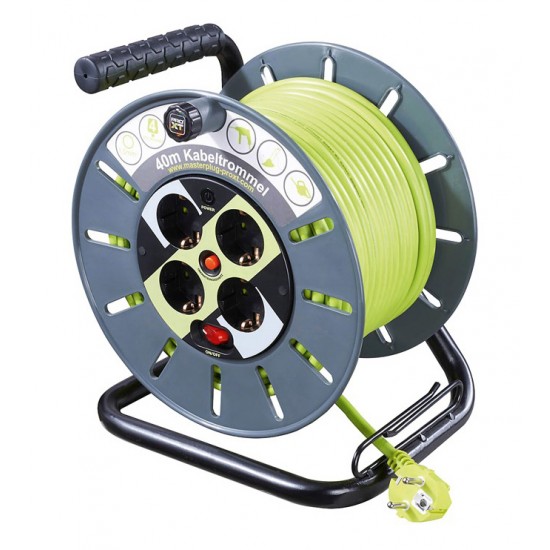 MASTERPLUG μπαλαντέζα 51264, 4x schuko, 16A, 40m, πράσινη