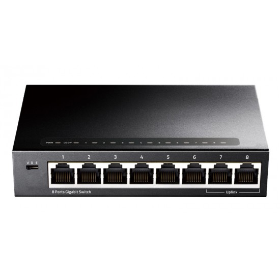 CUDY desktop switch GS108, 8-port Gigabit, 10/100/1000Mbps