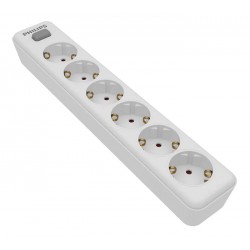 PHILIPS πολύπριζο SPN1162WA, 6x schuko 16A, 2m, λευκό PHILIPS πολύπριζο SPN1162WA, 6x schuko 16A, 2m, λευκό