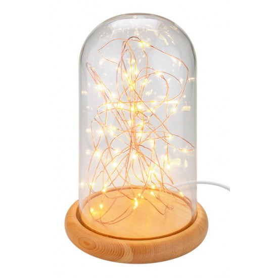 GOOBAY φωτιστικό γυάλινος θόλος με LED 60340, 2700K, USB, 50 LEDs