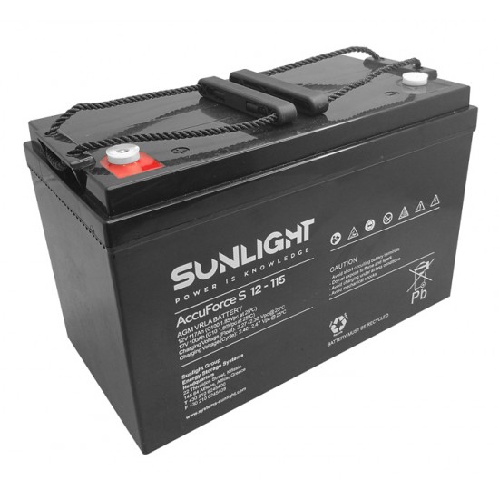 SUNLIGHT μπαταρία μολύβδου AccuForce S S12-115, 12V 115Ah SUNLIGHT μπαταρία μολύβδου AccuForce S S12-115, 12V 115Ah