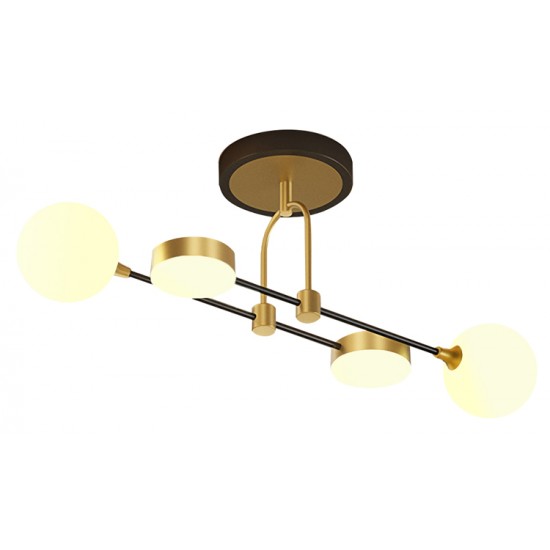 POWERTECH φωτιστικό οροφής HLL-0099, 2x E27 + 2x LED, μεταλλικό, χρυσό POWERTECH φωτιστικό οροφής HLL-0099, 2x E27 + 2x LED, μεταλλικό, χρυσό