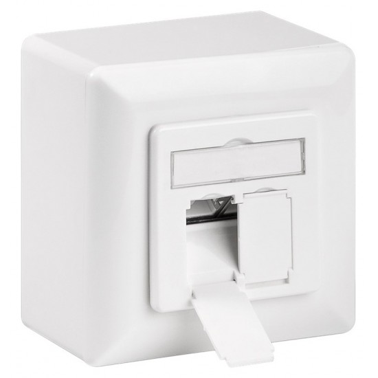 GOOBAY επιτοίχια πρίζα CAT 6 68244, 2x RJ45, 80x80mm, λευκή GOOBAY επιτοίχια πρίζα CAT 6 68244, 2x RJ45, 80x80mm, λευκή