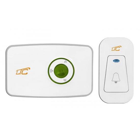 LTC ασύρματο κουδούνι LXDZ3 με 36 μελωδίες, 433.93MHz, 120m, 95dB, λευκό