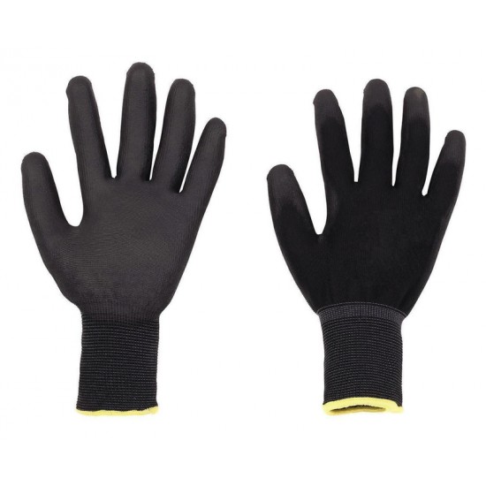 Γάντια εργασίας 02047-BK, αντιολισθητικά, μαύρα