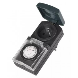 EMOS μηχανικός χρονοδιακόπτης ρεύματος P5508, IP44, 16A, πράσινος EMOS μηχανικός χρονοδιακόπτης ρεύματος P5508, IP44, 16A, πράσινος