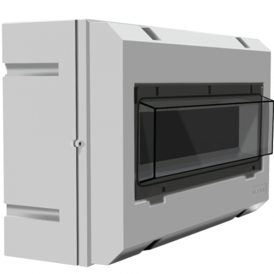 CT12G | EΞΩΤ/ΚΟΣ ΠΙΝΑΚΑΣ Διαφανές Πόρτα/1Σειρά/13Ασφ/ΙΡ55  286x200x124mm/με ουδέτερο