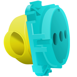 114 | ELBOX™ ΜΠΕΤΟΥ ΔΙΑΚΟΠΤΗ ΙΡ45    Φ63xh38mm