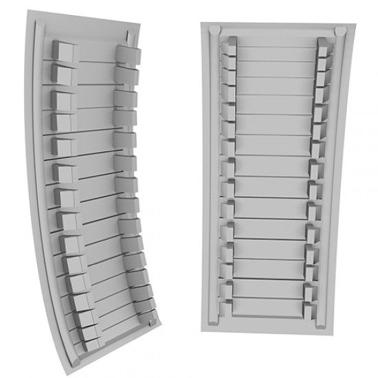 232.03 | ΠΕΡΣΙΔΑ ΠΙΝΑΚΟΣ ΣΚΛΗΡΗ 94x50mm-11ΤΜΗΜΑΤΑ ΓΚΡΙ