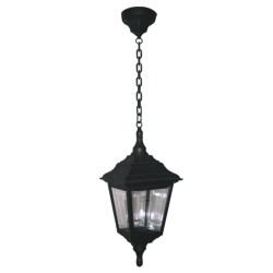 6839 | ΠΛΑΣΤΙΚΟ  ΦΑΝΑΡΙ 4γωνο KΡEMAΣTO - ΛΕΥΚΟ