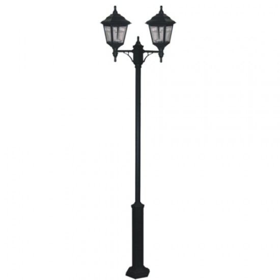 7002-2 | ΠΛΑΣΤΙΚΗ ΚΟΛΩΝΑ ΜΕ 2ΦΩΤΗ ΚΕΦΑΛΗ 4γωνο - ΛΕΥΚΟ