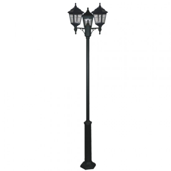 7002-3 | ΠΛΑΣΤΙΚΗ ΚΟΛΩΝΑ ΜΕ 3ΦΩΤΗ ΚΕΦΑΛΗ 4γωνο - ΛΕΥΚΟ