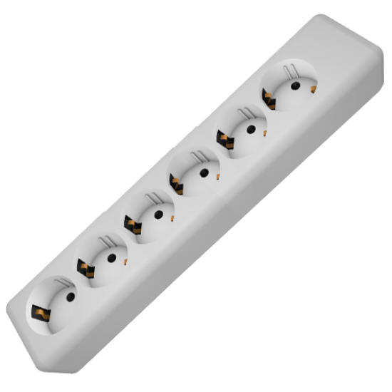 3336 | ΠΟΛΥΠΡΙΖΟ ΧΩΡΙΣ ΚΑΛΩΔΙΟ 6 ΕΞΟΔΟΙ | ΛΕΥΚΟ