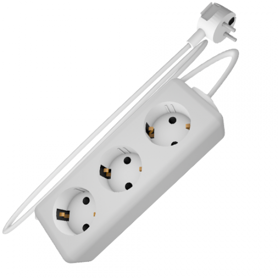 3333.1,5 | ΠΟΛΥΠΡΙΖΟ ΜΕ ΚΑΛΩΔΙΟ 1,5mt 3 ΕΞΟΔΩΝ