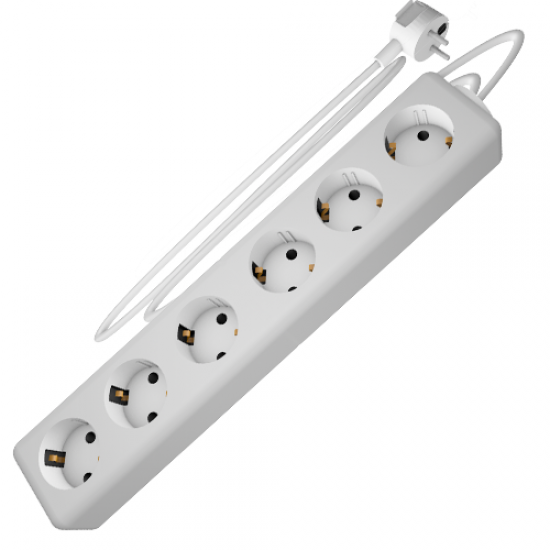 3336.1,5 | ΠΟΛΥΠΡΙΖΟ ΜΕ ΚΑΛΩΔΙΟ 1,5mt  6 ΕΞΟΔΩΝ