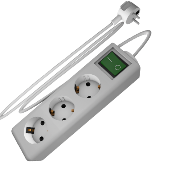 3343.1,5 | ΠΟΛΥΠΡΙΖΟ ME KAΛΩΔΙΟ 1,5mt & ΔΙΑΚΟΠΤΗ 3 ΕΞΟΔΟΙ