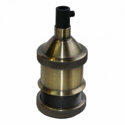 EL327239 | ΝΤΟΥΙ Vintage E27 AΛΟΥΜΙΝΟΥ-ΜΕ ΡΟΔΕΛΑ-ΕΣΩΤ.ΠΛΑΣΤΙΚΟ|ΚΑΦΕ ΠΑΤΙΝΑ