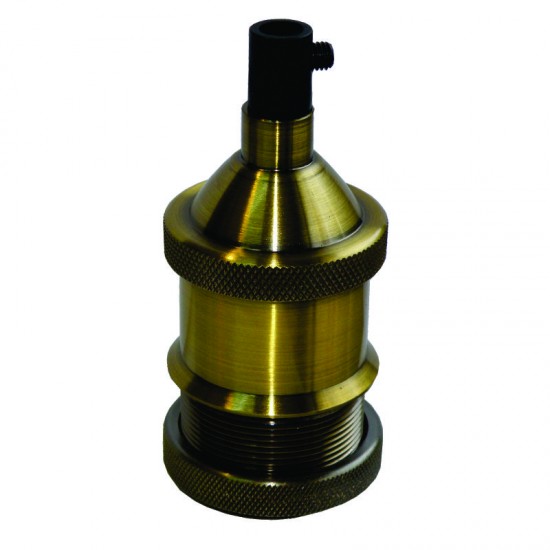 EL327247 | ΝΤΟΥΙ Vintage E27 AΛΟΥΜΙΝΟΥ-ΜΕ ΡΟΔΕΛΑ-ΕΣΩΤ.ΠΛΑΣΤΙΚΟ|ΧΑΚΙ ΠΑΤΙΝΑ ΓΥΑΛΙΣΤΕΡΟ