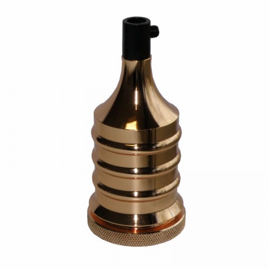 EL327417 | ΝΤΟΥΙ Vintage E27 AΛΟΥΜΙΝΟΥ-ΜΕ ΡΟΔΕΛΑ-ΕΣΩΤ.ΠΛΑΣΤΙΚΟ|ΧΡΥΣΟ ΓΥΑΛΙΣΤΕΡΟ