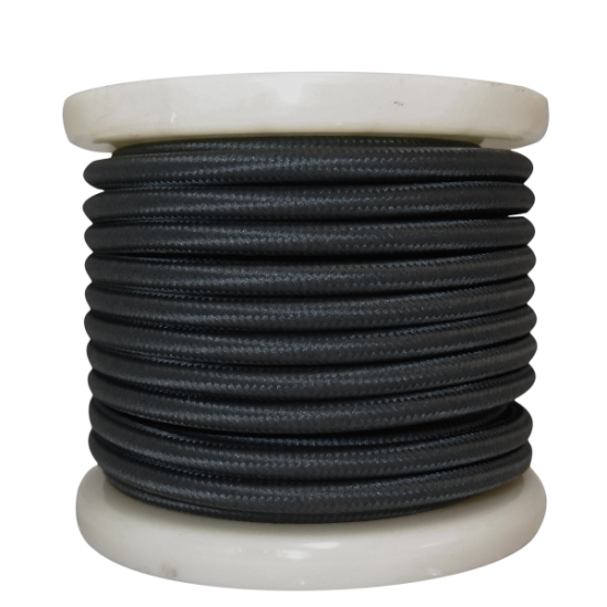 EL330022 | Textile Cable 2x0.75mm²- ρολλό 10mt – Mαύρο