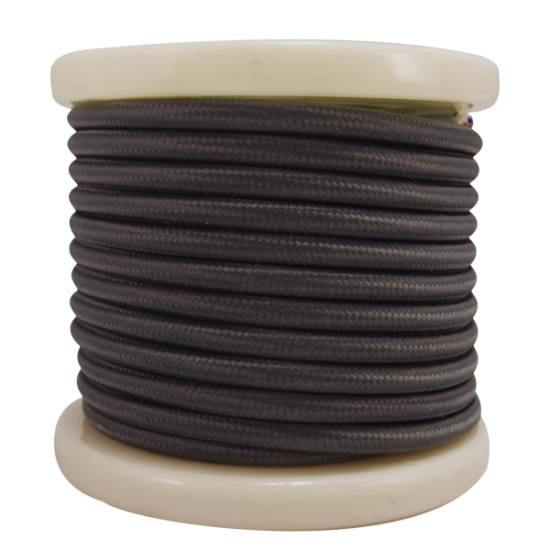 EL330028 | Textile Cable 2x0.75mm²- ρολλό 10mt – Γκρι