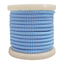 EL330032 | Textile Cable 2x0.75mm²- ρολό 10mt – Γαλάζιο & Λευκό διακριτικό