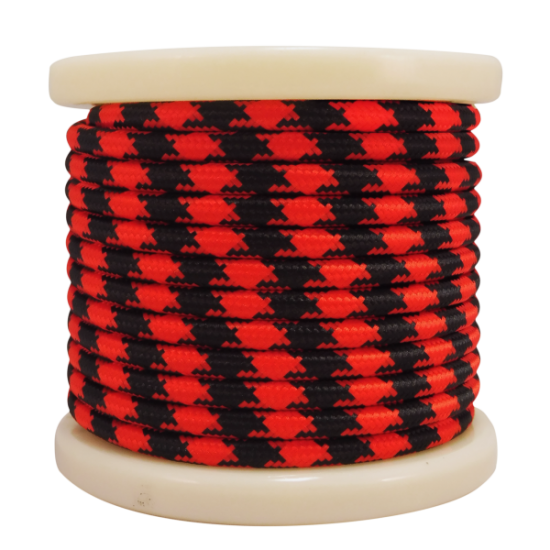 EL330036 | Textile Cable 2x0.75mm²- ρολλό 10mt – Κόκκινο Μαύρο