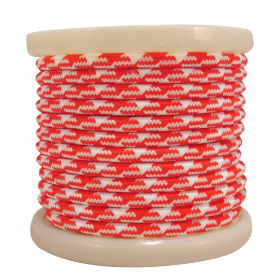 EL330037 | Textile Cable 2x0.75mm²- ρολλό 10mt – Kόκκινο και Λευκό EL330037 | Textile Cable 2x0.75mm²- ρολλό 10mt – Kόκκινο και Λευκό