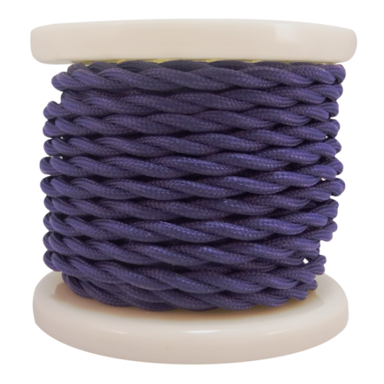 EL338026 | Textile Cable Τwist 2x0.75mm²- ρολλό 10mt –ΜΩΒ ΣΚΟΥΡΟ