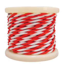 EL338028 | Textile Cable Τwist 2x0.75mm²- ρολλό 10mt  –  Κόκκινο & λευκό