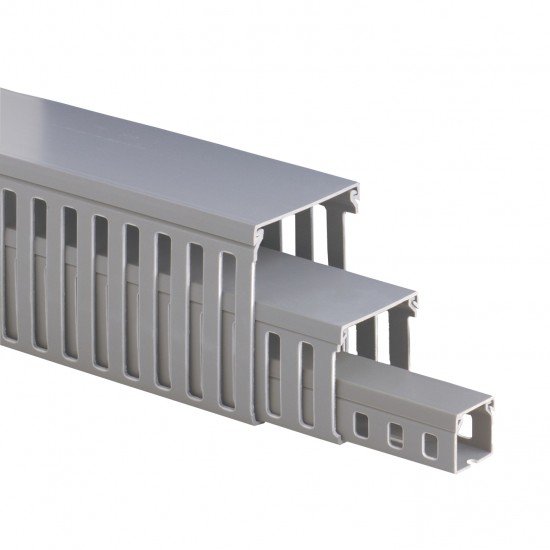 ELD2525 | ΚΑΝΑΛΙ ANOIKTO ΜΕ ΤΡΥΠΕΣ 25xh25 ΓΚΡΙ (Πάχος Βάσης:1.00-Καπάκι:1.15mm)