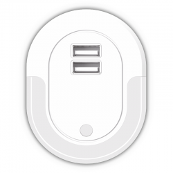 EL130801 | LED Night Light Sensor+2xUSB 5V 2.1A|0.5W|3000k|12lm|{enjoysimplicity}™