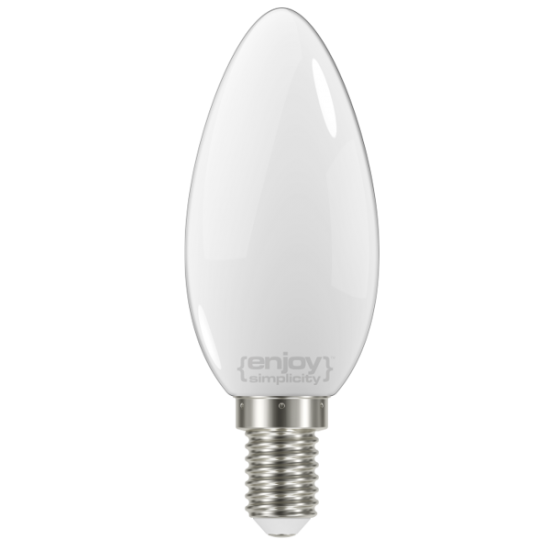 EL824355 | LED FILLAMENT MILKY B35|4W(>37w) Ε14|4000k|420lm|{enjoysimplicity}™