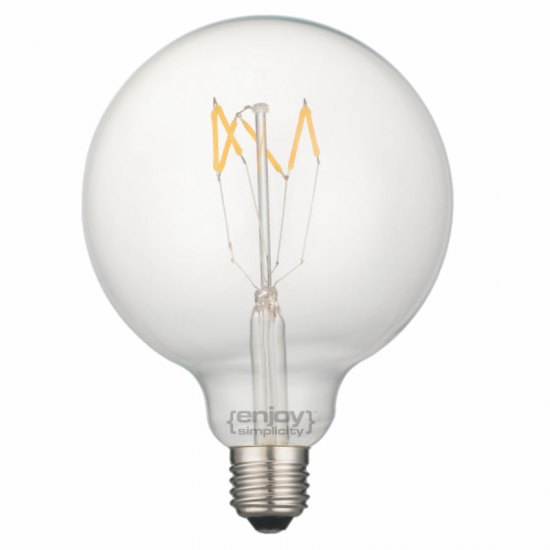 EL827006 | LED FILLAMENT CLEAR G95-6|5W Ε27|2700k|600lm|Non-Dim{enjoysimplicity}™