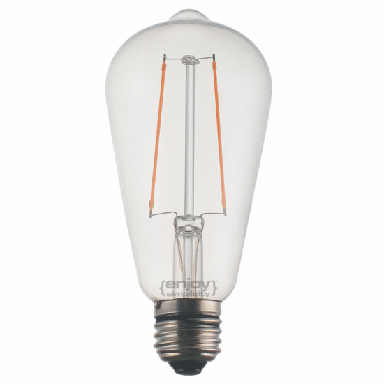 EL827101 | LED FILLAMENT DIM CLEAR ST64-2|2.5W Ε27|2700k|200lm|{enjoysimplicity}™