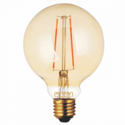 EL822110 | LED FILLAMENT DIM Amber Glass G95-2|2.5W Ε27|2200k|200lm|{enjoysimplicity}™