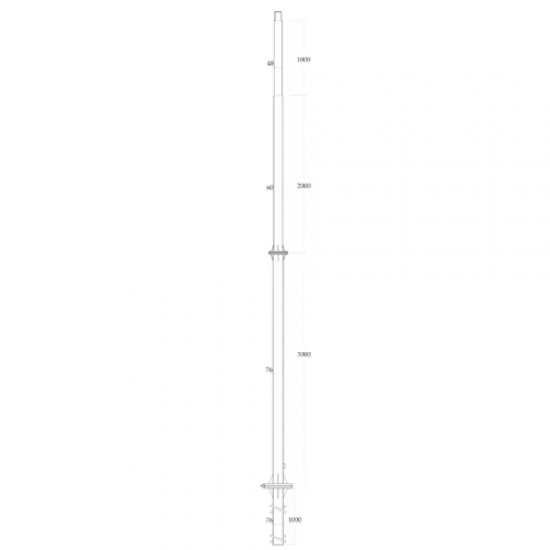 19001 | ΙΣΤΟΣ ΑΛΕΞ/ΝΟΥ 6 (+1) mt ΜΕ ΦΛΑΝΤΖΑ St/tZn