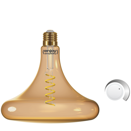 EL822202 | LED SPIRAL FILLAMENT DIM|T180 AMBER 4W(>25w) E27|2000k|250lm|{enjoysimplicity}™
