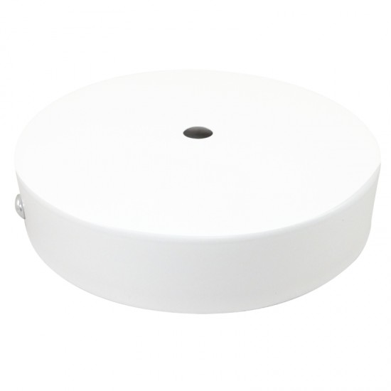 EL329101 | ΣΤΡΟΓΓΥΛΗ ΒΑΣΗ Φ100xh25mm ΛΕΥΚΗ|1ΤΡΥΠΑ