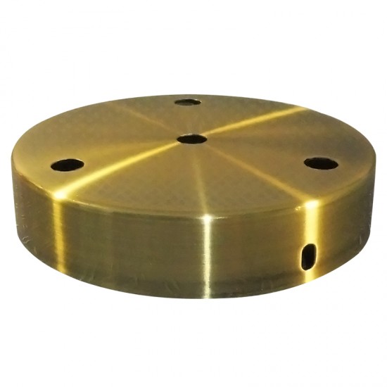 EL329447 | ΣΤΡΟΓΓΥΛΗ ΒΑΣΗ Φ120xh25mm ΧΡΥΣΟ ΑΝΤΙΚΑ|4ΤΡΥΠEΣ