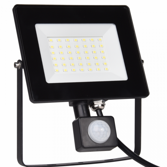 EL198834 | LED FloodLight black SENSOR IP65/IP54|30W|4000k|2700lm|L155.2xW171.1xH52mm|{enjoysimplicity}™ EL198834 | LED FloodLight black SENSOR IP65/IP54|30W|4000k|2700lm|L155.2xW171.1xH52mm|{enjoysimplicity}™