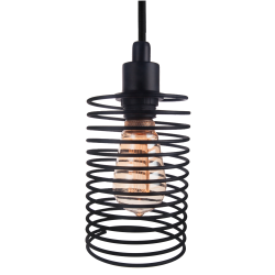 EL329021 | SET: ΣΙΔΕΡΕΝΙΟ ΕΛΑΤΗΡΙΟ+ΜΑΥΡΟ ΚΑΛΩΔΙΟ 1.5mt+ΝΤΟΥΙ+ΡΟΖΕΤΑ|E27|Φ120xh235mm|{enjoysimplicity}™