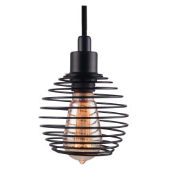 EL329022 | SET: ΣΙΔΕΡΕΝΙΟ ΕΛΑΤΗΡΙΟ+ΜΑΥΡΟ ΚΑΛΩΔΙΟ 1.5mt+ΝΤΟΥΙ+ΡΟΖΕΤΑ|E27|Φ152xh185mm|{enjoysimplicity}™